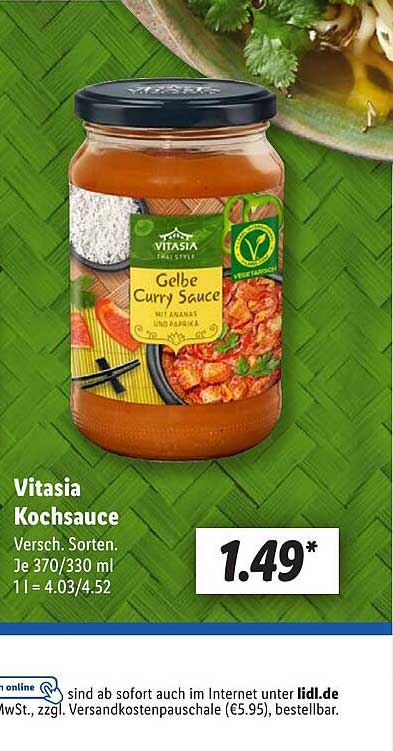 Vitasia Gelbe Curry Sauce