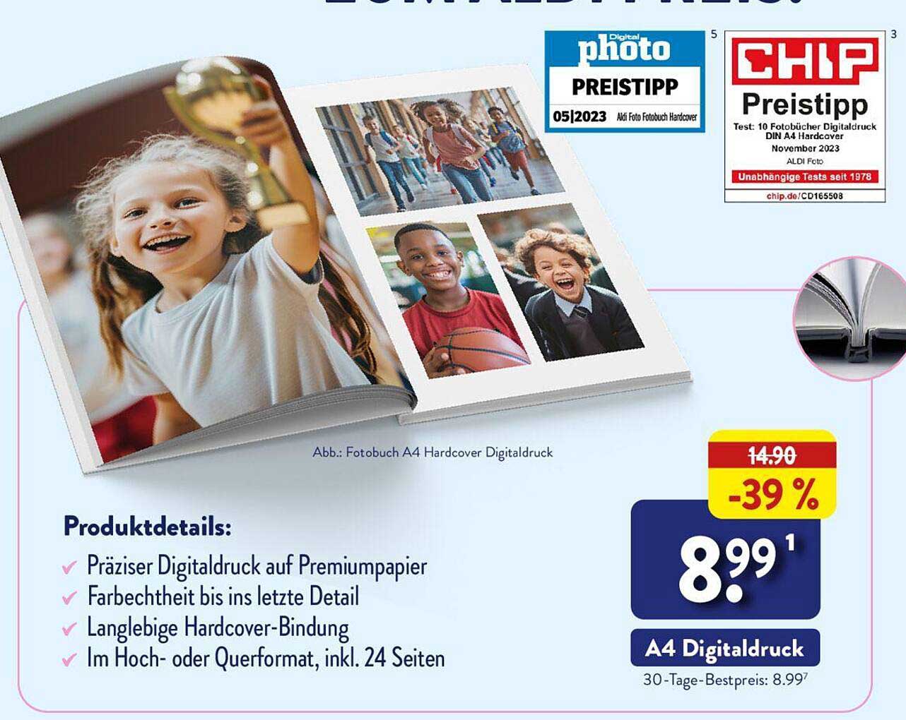 Fotobuch A4 Hardcover Digitaldruck