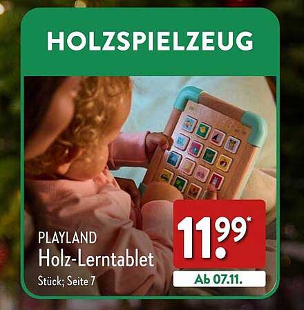 HOLZSPIELZEUG  
PLAYLAND Holz-Lerntablet