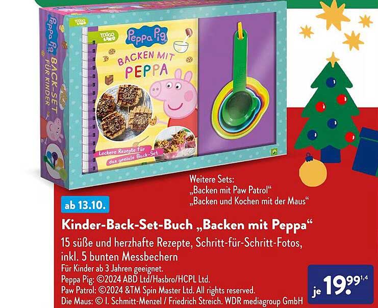 Kinder-Back-Set-Buch „Backen mit Peppa“