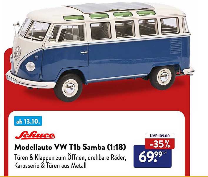 Modellauto VW T1b Samba (1:18)