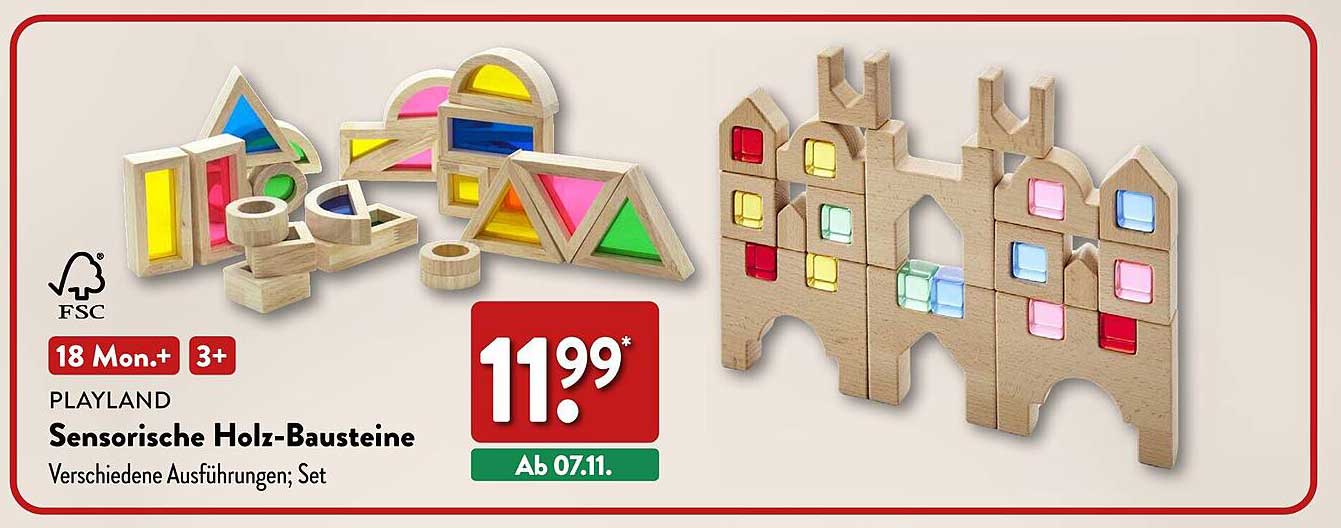 Playland Sensorische Holz-Bausteine