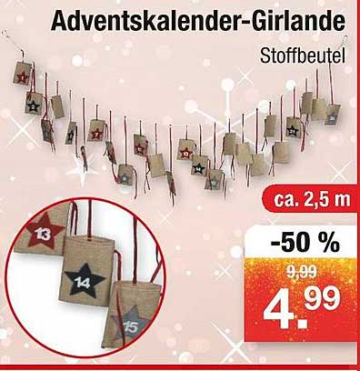 Adventskalender-Girlande