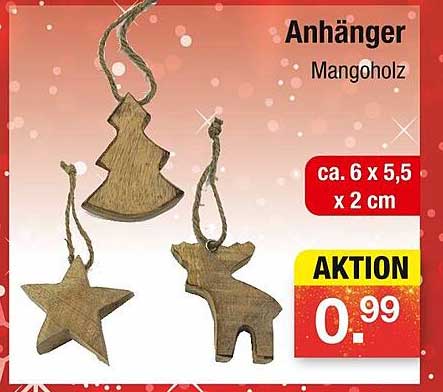 Anhänger Mangoholz