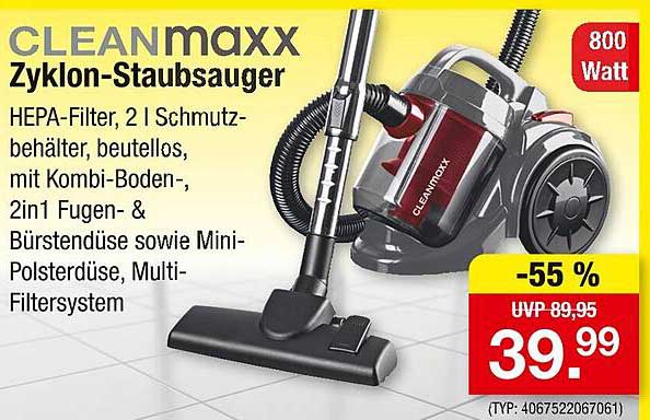 CLEANmaxx Zyklon-Staubsauger