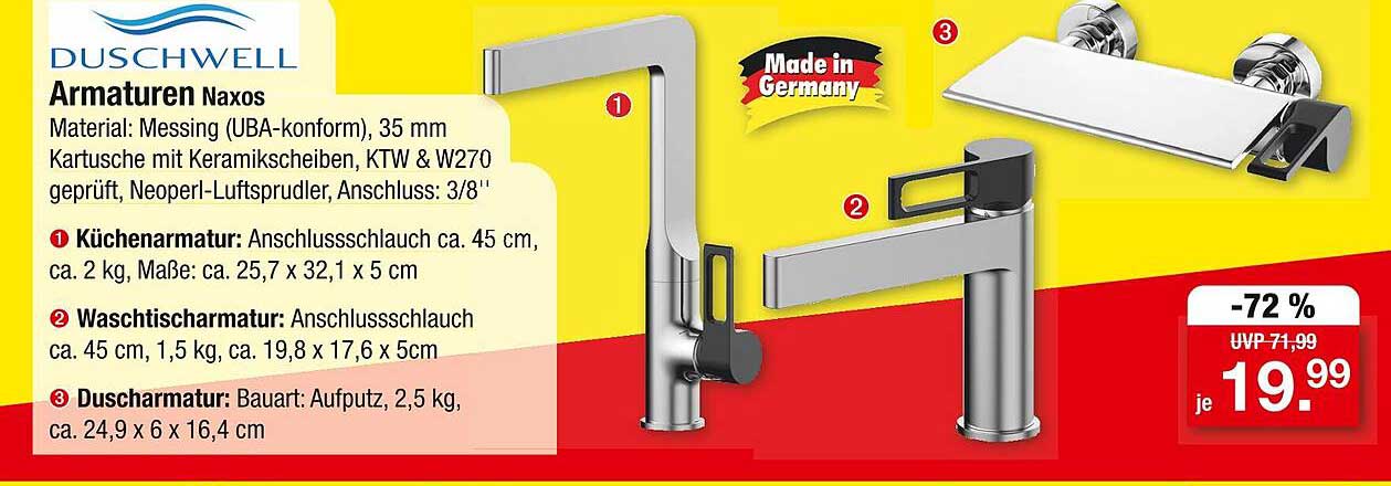 DUSCHWELL Armaturen Naxos