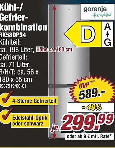 Kühl-/Gefrierkombination RK58DPS4