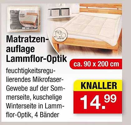 Matratzenauflage Lammflor-Optik