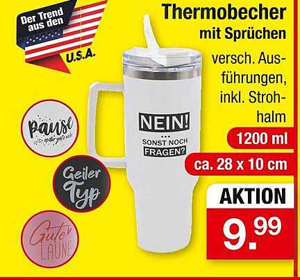 Thermobecher mit Sprüchen