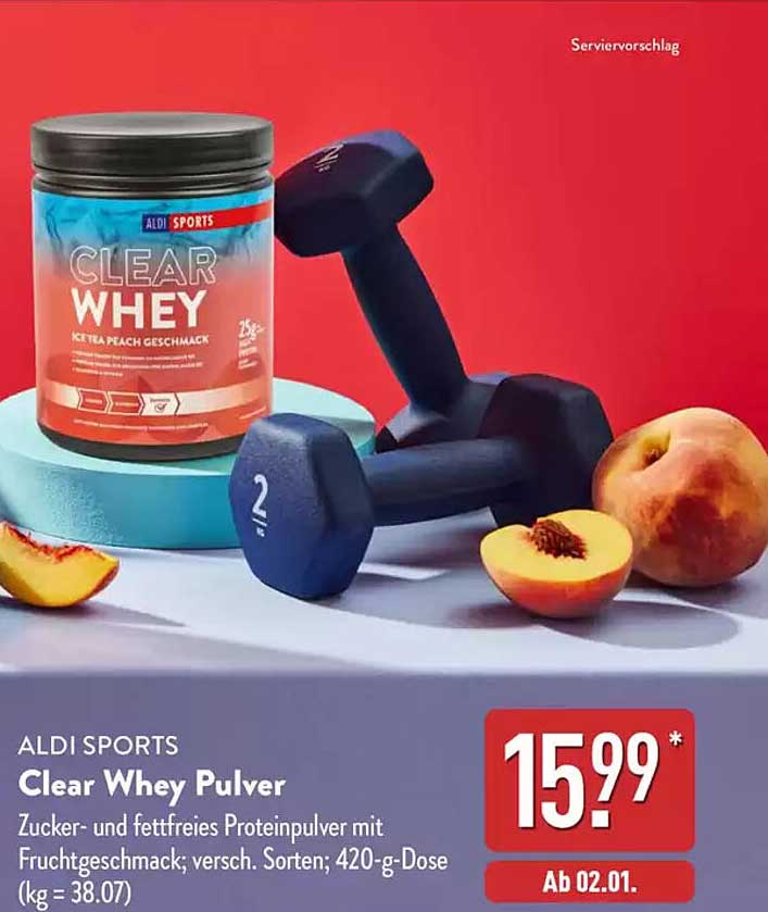 ALDI SPORTS Clear Whey Pulver