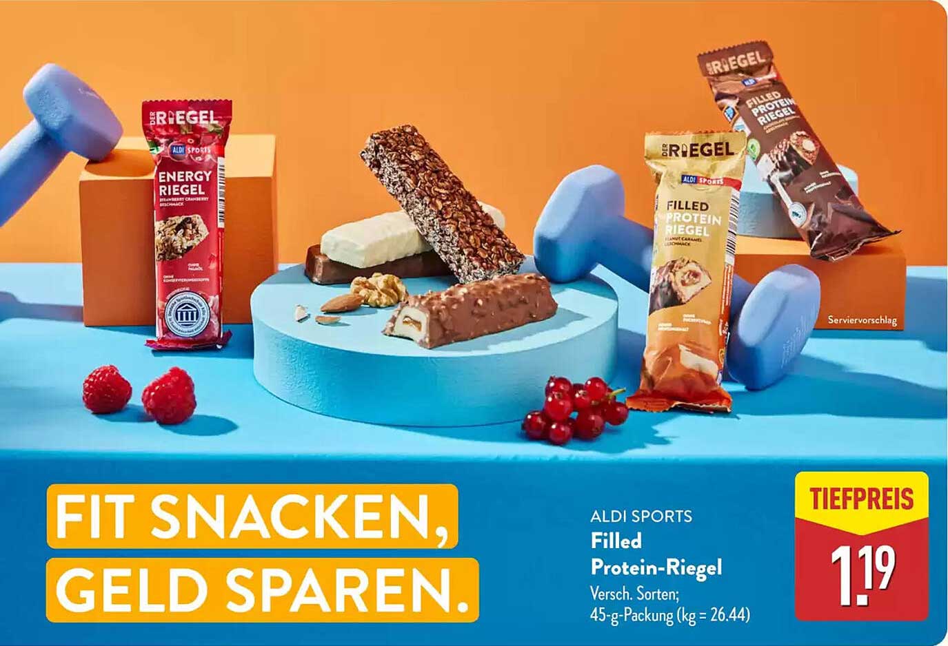 ALDI SPORTS Filled Protein-Riegel