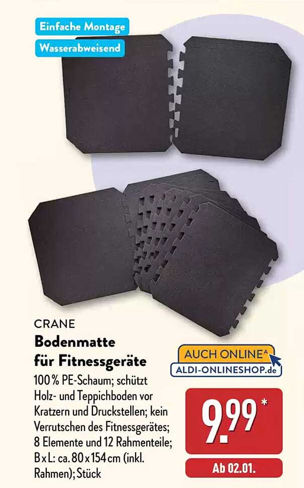 CRANE Bod matte für Fitnessgeräte