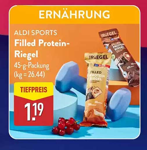 Filled Protein-Riegel