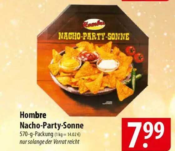 Hombre Nacho-Party-Sonne