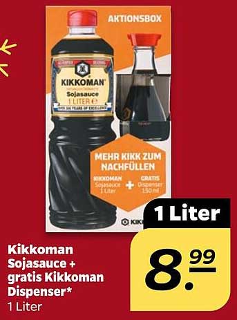 Kikkoman Sojasauce + gratis Kikkoman Dispenser*