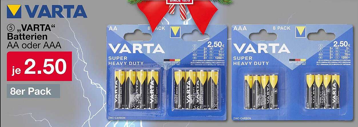 VARTA Batterien AA oder AAA