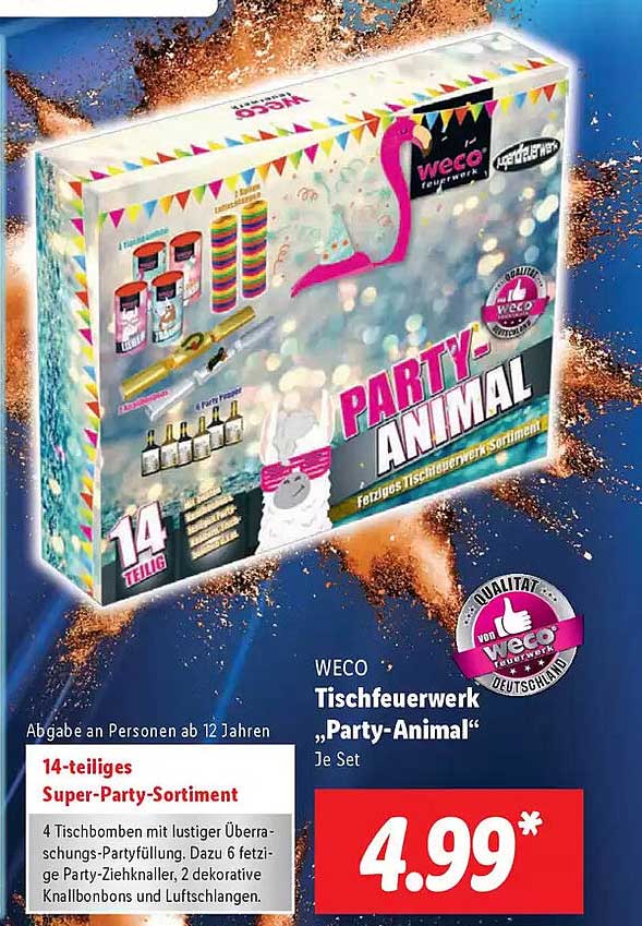 WECO Tischfeuerwerk „Party-Animal“