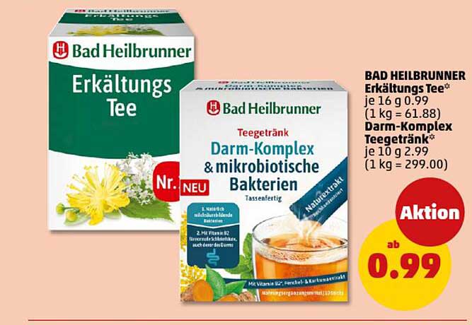 BAD HEILBRUNNER Erkältungs Tee  
Darm-Komplex Teegetränk