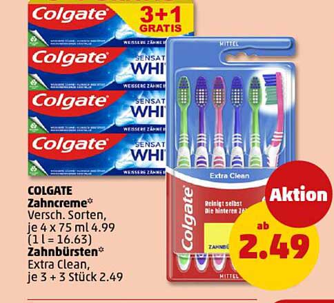 COLGATE Zahnpasta*  
Zahnbürsten* Extra Clean