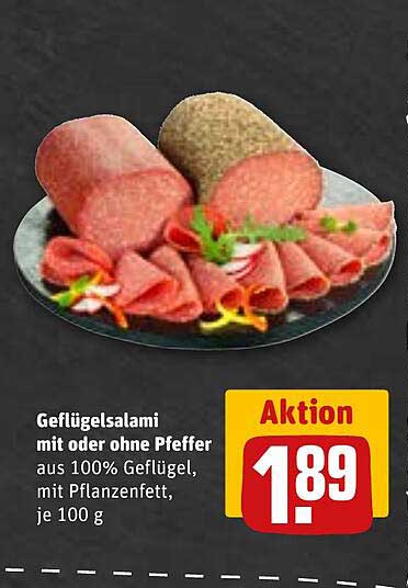 Geflügelsalami mit oder ohne Pfeffer