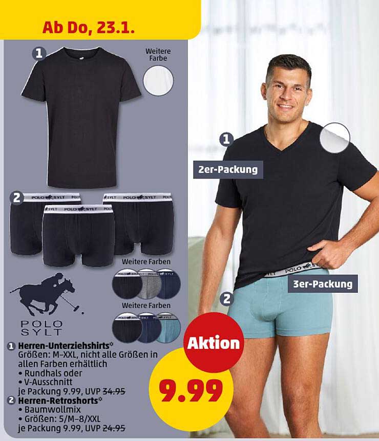 Herren-Unterheizshirts*  
Herren-Retroshorts*