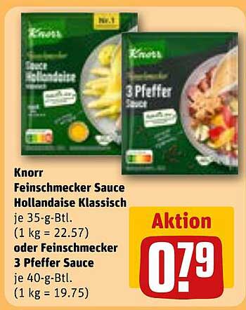 Knorr Feinschmecker Sauce Hollandaise Klassisch oder Feinschmecker 3 Pfeffer Sauce