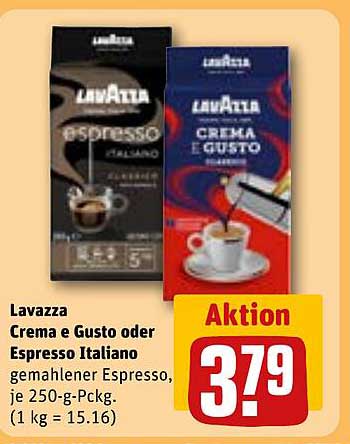 Lavazza Crema e Gusto oder Espresso Italiano