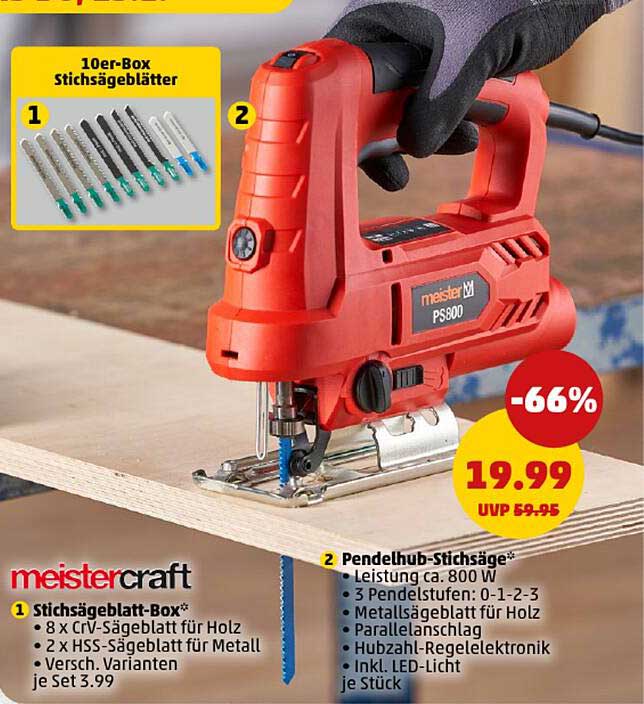 meistercraft Pendelhub-Stichsäge PS800