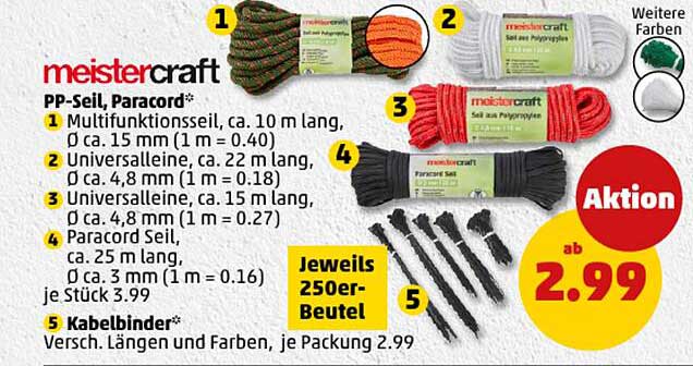 meistercraft PP-Seil, Paracord*