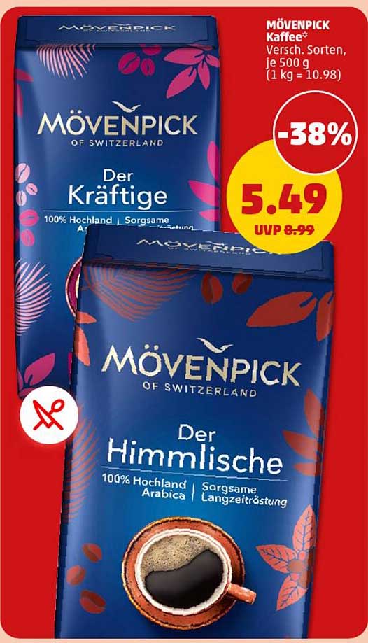 MÖVENPICK Kaffee* Der Kräftige  
MÖVENPICK Kaffee* Der Himmlische