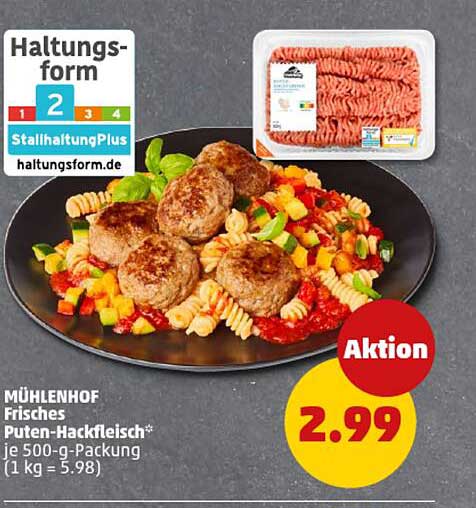 MÜHLENHOF Frisches Puten-Hackfleisch*