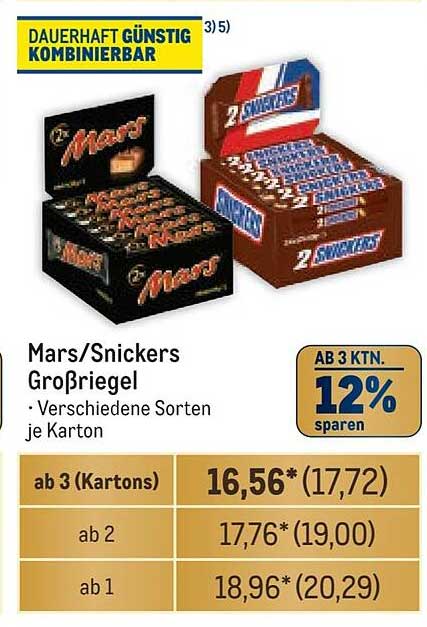 Mars/Snickers Großriegel