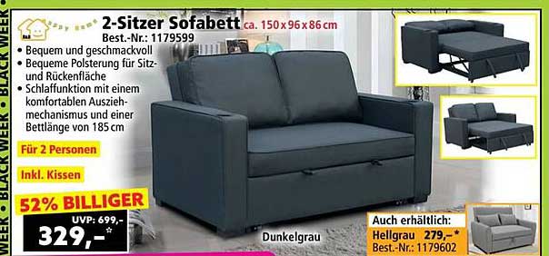 2-Sitzer Sofabett