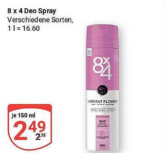 8 x 4 Deo Spray