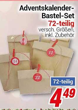 Adventskalender-Bastel-Set 72-teilig