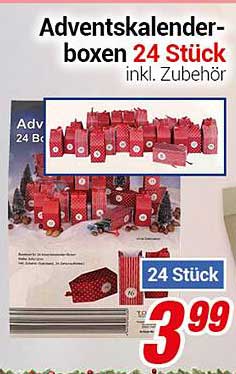 Adventskalenderboxen 24 Stück