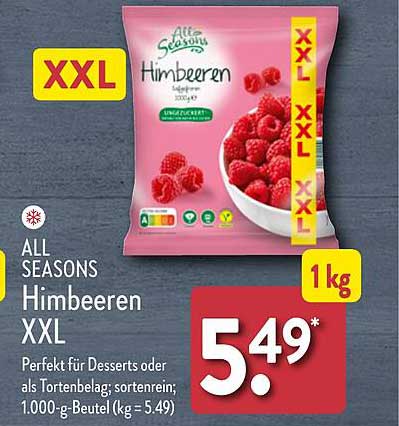 ALL SEASONS Himbeeren XXL