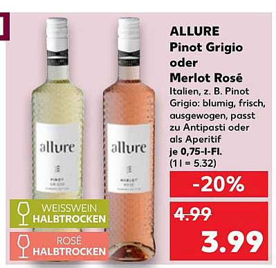 ALLURE Pinot Grigio oder Merlot Rosé