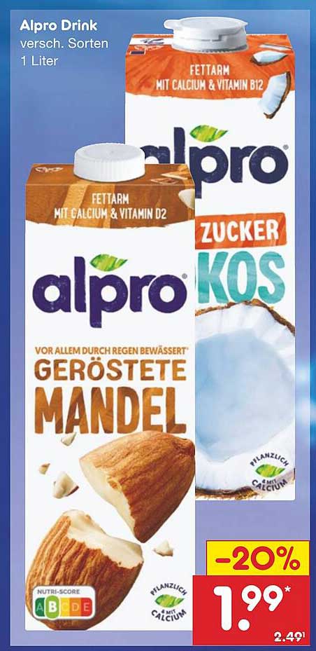 Alpro Drink Geröstete Mandel