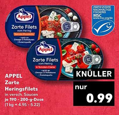 APPEL Zarte Heringfilets