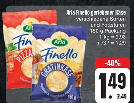 Arla Finello geriebener Käse