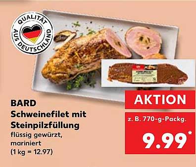 BARD Schweinefilet mit Steinpilzfüllung