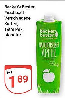 Becker's Bester Fruchtsaft Naturtrübe Apfel