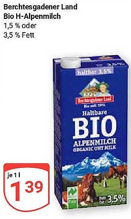 Berchtesgadener Land Bio H-Alpenmilch