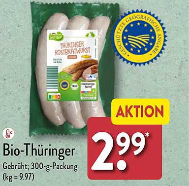 Bio-Thüringer Rostbratwurst