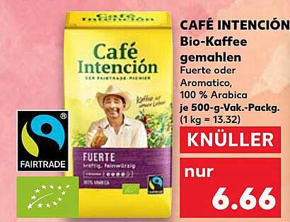 CAFÉ INTENCIÓN Bio-Kaffee gemahlen Fuerte