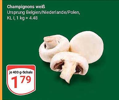 Champignons weiß