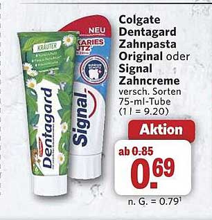 Colgate Dentagard Zahnpaste Original oder Signal Zahnpasta