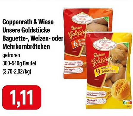 Coppenrath & Wiese Unsere Goldstücke Baguette-, Weizen- oder Mehrkornbrötchen