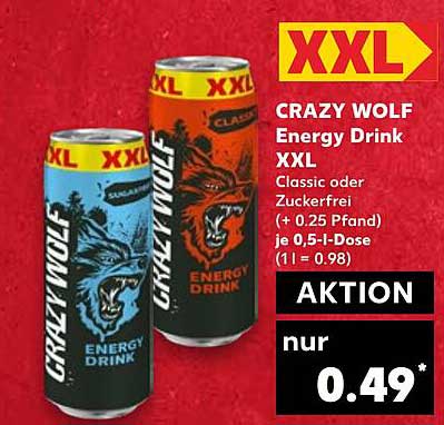 CRAZY WOLF Energy Drink XXL